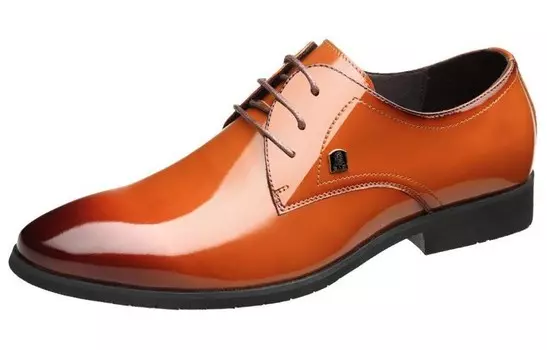 Туфли мужские низкие Laorentou, цвет Red Brown