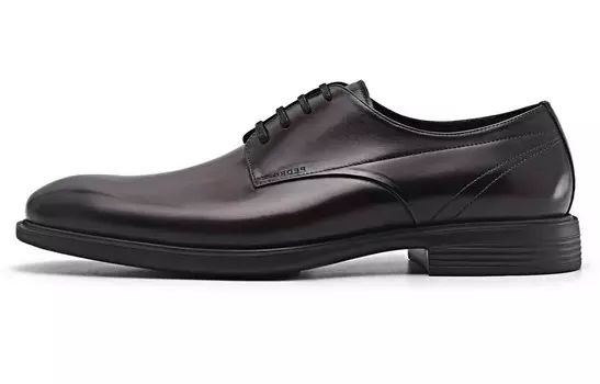 Туфли мужские низкие темно-коричневые Pedro