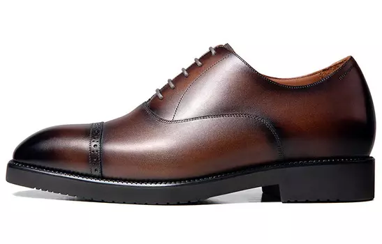 Туфли мужские низкие темно-коричневый цвета щетки Zuti