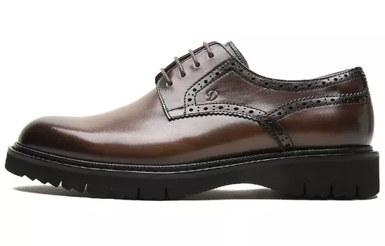 Туфли мужские с низким верхом цвета кофе S.T.Dupont, цвет Coffee