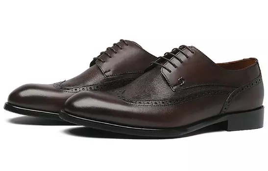 Туфли мужские с низким верхом цвета кофе S.T.Dupont, цвет Coffee