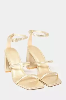 Туфли на блочном каблуке с несколькими ремешками Long Tall Sally, желтый