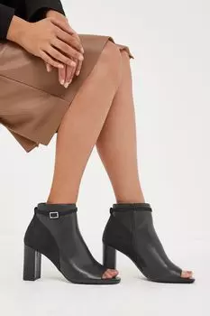 Туфли на блочном каблуке с открытым носком Forever Comfort Next, черный