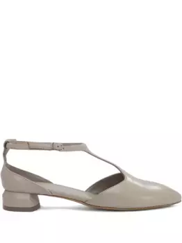 Туфли на блочном каблуке с Т-образным ремешком Officine Creative, нейтральный