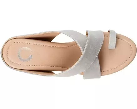 Туфли на каблуках Comfort Foam Rayna Wedge Sandal Journee Collection, камень