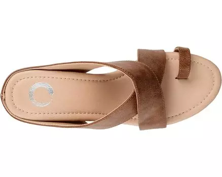 Туфли на каблуках Comfort Foam Rayna Wedge Sandal Journee Collection, коричневый
