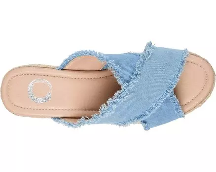 Туфли на каблуках Comfort Foam Shanni Wedge Journee Collection, джинсовая ткань