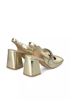Туфли на каблуках Con Detalles Alma en Pena, золото