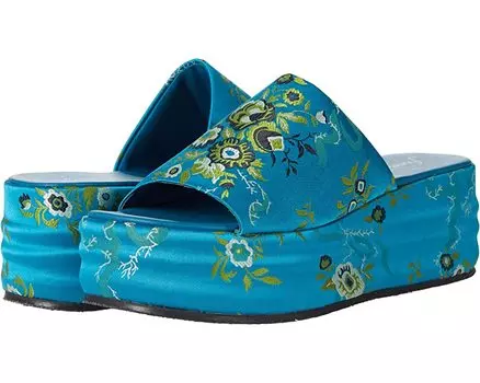 Туфли на каблуках Harbor Brocade Platform Free People, селеста блю