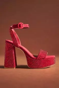 Туфли на каблуках Larroud Dolly с кристаллами, красный