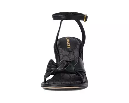 Туфли на каблуках Quincey Leather Sandal COACH, черный