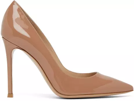 Туфли на каблуке 105 Gianvito бежевого цвета Gianvito Rossi