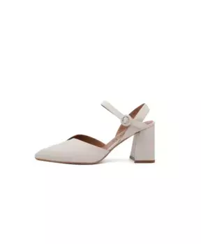 Туфли на каблуке из кожи с ремешком на щиколотке Melluso, белый
