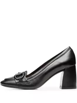Туфли на каблуке из кожи высотой 80 мм Poche Paris, черный