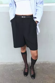 Туфли на каблуке-кошечке ZARA, черный