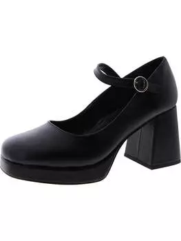 Туфли на каблуке Мэри Джейн с пряжкой для женщин Mingle Steve Madden, черный