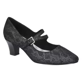Туфли на каблуке Meryl mary jane от Easy Street, черный кружевной текстиль