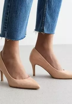 Туфли на каблуке PALE PATENT STILETTO COURT New Look, бежевый