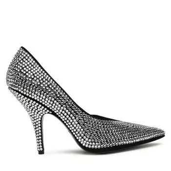 Туфли на каблуке Patrizia Pepe 8Z0078/V021-J3D3 Black/Crystal, серебро