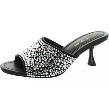 Туфли на каблуке-рюмочке Malibu Winter Womens со стразами Kate Spade New York, цвет black crystal