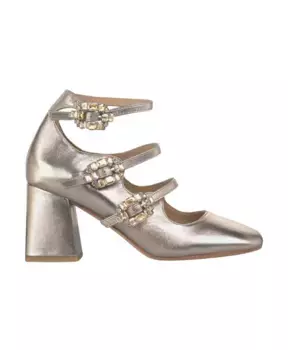 Туфли на каблуке с кристаллической пряжкой Alma En Pena, желтый