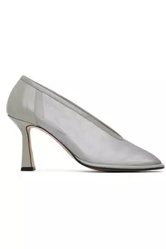 Туфли на каблуке с круглым носком Poppy Recto, серебряный