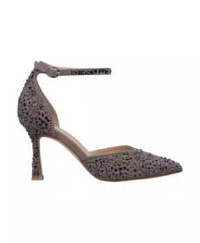 Туфли на каблуке с пряжкой и браслетом Alma En Pena, серый