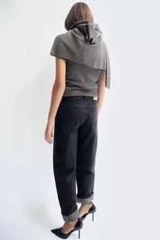 Туфли на каблуке с ремешком на щиколотке ZARA, черный