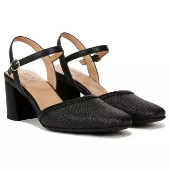 Туфли на каблуке с ремешком Wave Naturalizer, черная соломенная ткань