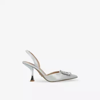 Туфли на каблуке Steve Madden Неала атласные, серебряный