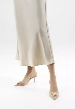 Туфли на каблуке WITH DETAIL Bershka, прозрачный