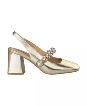 Туфли на квадратном каблуке со стразами Alma En Pena, желтый