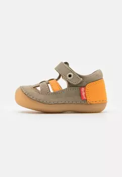 Туфли на липучке SUSHY Kickers, цвет kaki/orange