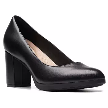 Туфли на низком ходу Bayla skip comfort pump Clarks, black leather