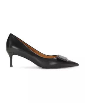 Туфли на низком каблуке с декором спереди. Kazar, черный