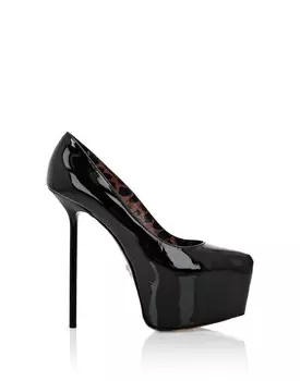 Туфли на платформе из лакированной кожи Philipp Plein, черный