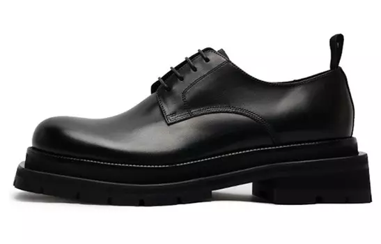 Туфли на платформе мужские низкие черные Viplander