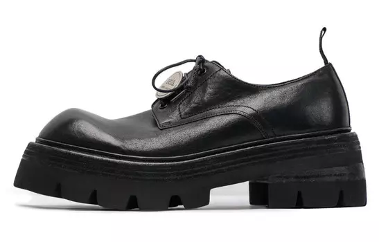 Туфли на платформе мужские низкие черные Viplander