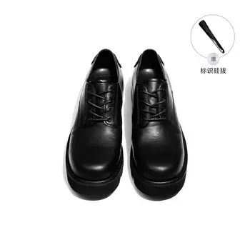 Туфли на платформе унисекс с низким верхом черного цвета Kami Anger