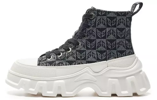 Туфли на платформе унисекс с высоким берцем для пресбиопии черные Ogr