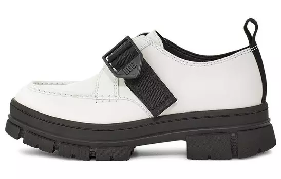 Туфли на платформе женские низкие белые Ugg