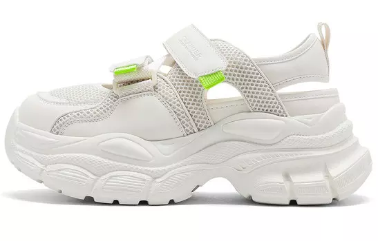 Туфли на платформе женские низкие бежевые C°Banner