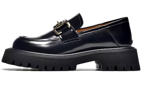 Туфли на платформе женские низкие черные Beau Today