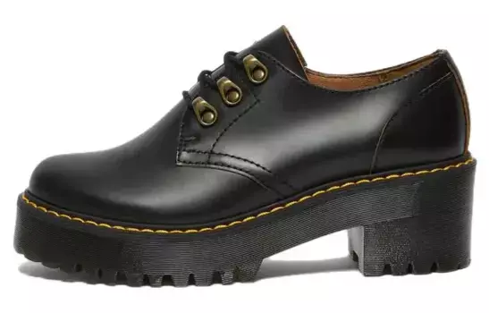 Туфли на платформе женские низкие черные Dr.Martens