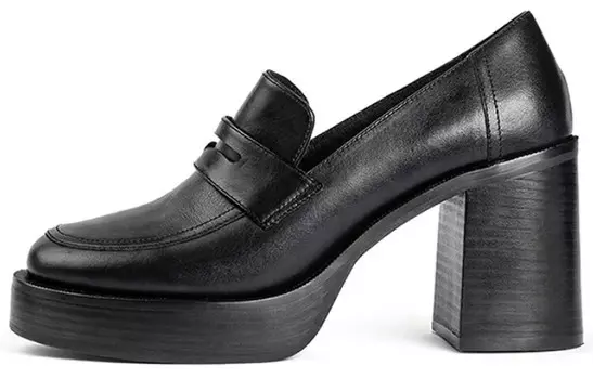 Туфли на платформе женские низкие черные Tony Bianco