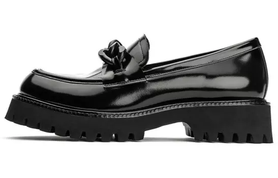 Туфли на платформе женские низкие черные Tony Bianco