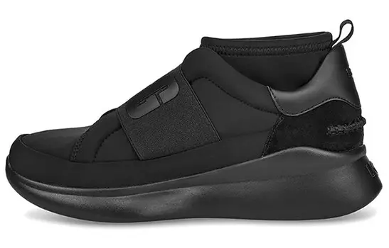 Туфли на платформе женские низкие черные Ugg