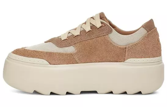 Туфли на платформе женские низкие песочные Ugg