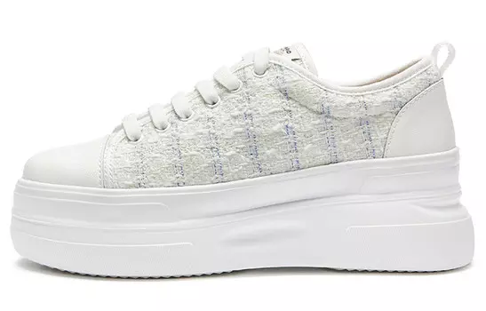 Туфли на платформе женские с низким верхом, белые Joy&Mario