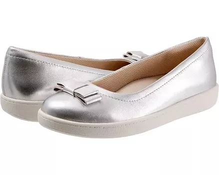 Туфли на плоской подошве Avery Trotters, серебряный металлик